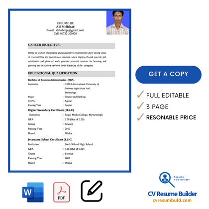 CV Format Bd Word File Download