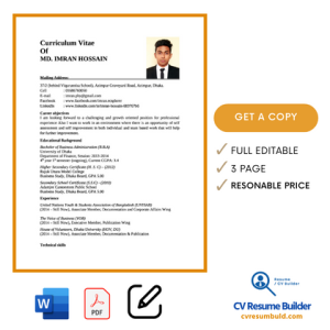 CV Sample Bd Download MS Word / DOC