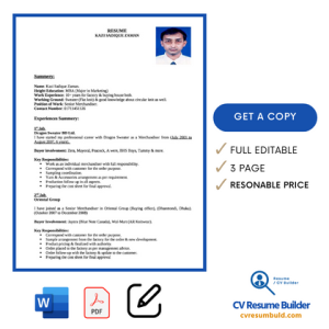 Smart CV Format BD Download MS Word / DOC