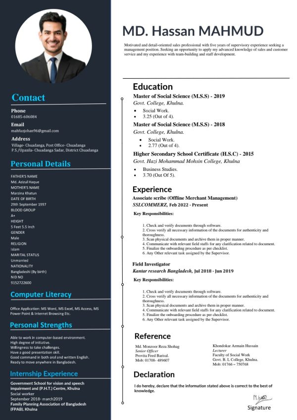 resume templates canada