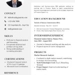 BBA Fresher Resume Format