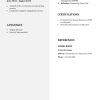 2-Page Resume Format for Freshers