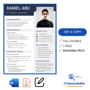 Stand Out with our CV Word Template Download: Boost Your Career Prospects