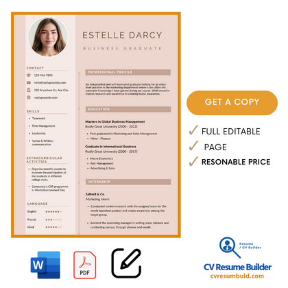 Download CV Word Template