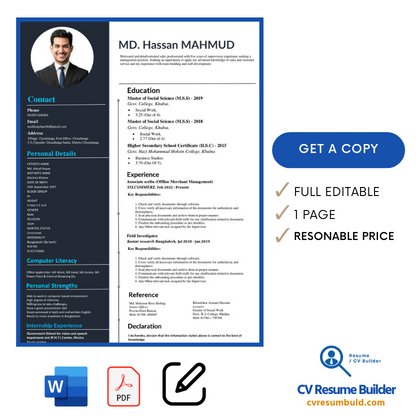 Your Path to Professional Success Build a Resume MS Word Editable Format 2023