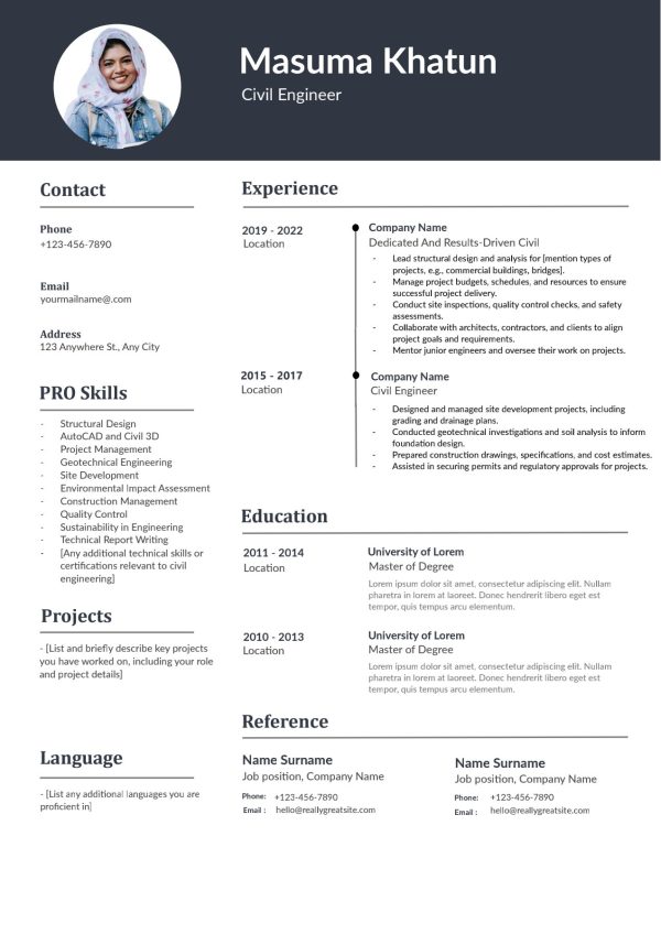 Civil Engineer cv