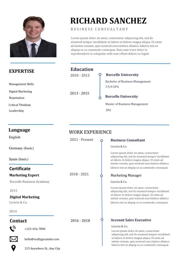 uk resume format