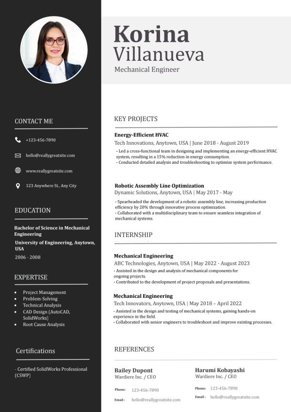 Project-Focused-Mechanical-Engineering-Resume